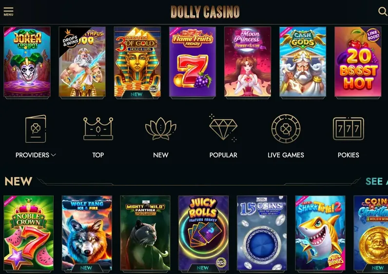 dolly casino pokies games